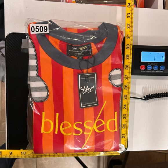 The Hideout Clothing YK Osiris Shirt Mens Medium Striped Blessed Limited Edition - Picture 10 of 10